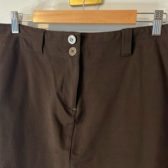 Title Nine Stretch Cargo Utility Brown Performance Cotton Gorpcore Skirt Sz 10 - Picture 3 of 8